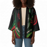 Huey P. Newton Kimono Swirl Design Black Panther Party Symbol Revolutionary Tribute - Wonder Print Shop
