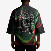 Huey P. Newton Kimono Swirl Design Black Panther Party Symbol Revolutionary Tribute - Wonder Print Shop
