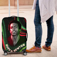 Huey P. Newton Luggage Cover Swirl Design Black Panther Party Symbol Revolutionary Tribute - Wonder Print Shop