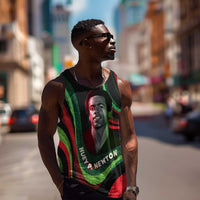 Huey P. Newton Men Tank Top Swirl Design Black Panther Party Symbol Revolutionary Tribute - Wonder Print Shop