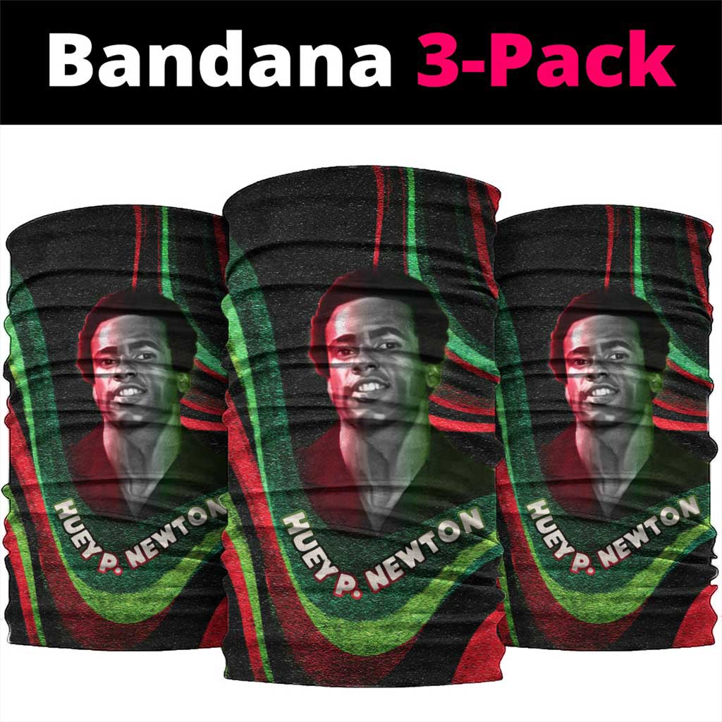 Huey P. Newton Neck Gaiter Swirl Design Black Panther Party Symbol Revolutionary Tribute - Wonder Print Shop