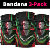 Huey P. Newton Neck Gaiter Swirl Design Black Panther Party Symbol Revolutionary Tribute - Wonder Print Shop