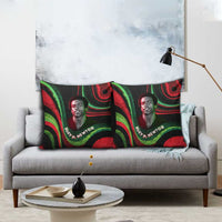 Huey P. Newton Pillow Cover Swirl Design Black Panther Party Symbol Revolutionary Tribute - Wonder Print Shop