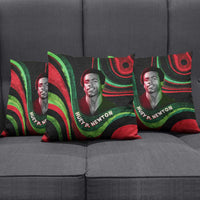 Huey P. Newton Pillow Cover Swirl Design Black Panther Party Symbol Revolutionary Tribute - Wonder Print Shop