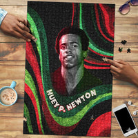 Huey P. Newton Puzzle Swirl Design Black Panther Party Symbol Revolutionary Tribute - Wonder Print Shop