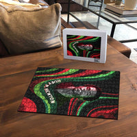 Huey P. Newton Puzzle Swirl Design Black Panther Party Symbol Revolutionary Tribute - Wonder Print Shop