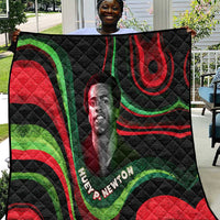 Huey P. Newton Quilt Swirl Design Black Panther Party Symbol Revolutionary Tribute - Wonder Print Shop