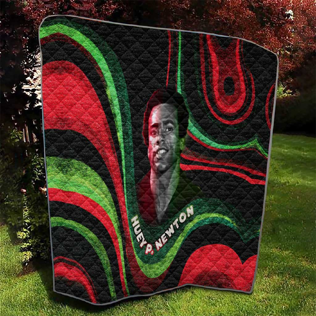 Huey P. Newton Quilt Swirl Design Black Panther Party Symbol Revolutionary Tribute - Wonder Print Shop