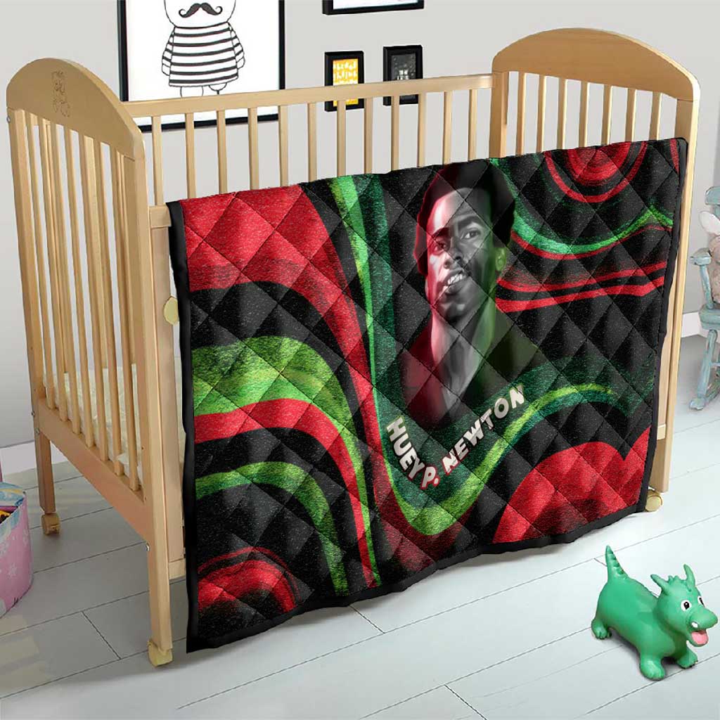 Huey P. Newton Quilt Swirl Design Black Panther Party Symbol Revolutionary Tribute - Wonder Print Shop