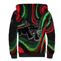 Huey P. Newton Sherpa Hoodie Swirl Design Black Panther Party Symbol Revolutionary Tribute - Wonder Print Shop
