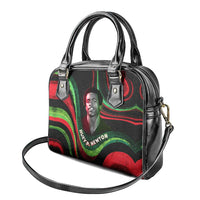 Huey P. Newton Shoulder Handbag Swirl Design Black Panther Party Symbol Revolutionary Tribute - Wonder Print Shop