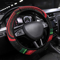 Huey P. Newton Steering Wheel Cover Swirl Design Black Panther Party Symbol Revolutionary Tribute - Wonder Print Shop
