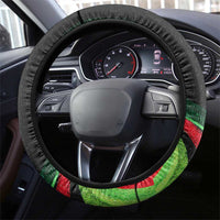 Huey P. Newton Steering Wheel Cover Swirl Design Black Panther Party Symbol Revolutionary Tribute - Wonder Print Shop