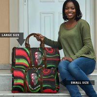 Huey P. Newton Travel Bag Swirl Design Black Panther Party Symbol Revolutionary Tribute - Wonder Print Shop