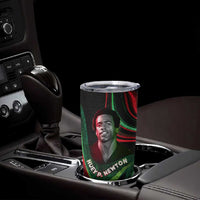 Huey P. Newton Tumbler Cup Swirl Design Black Panther Party Symbol Revolutionary Tribute - Wonder Print Shop