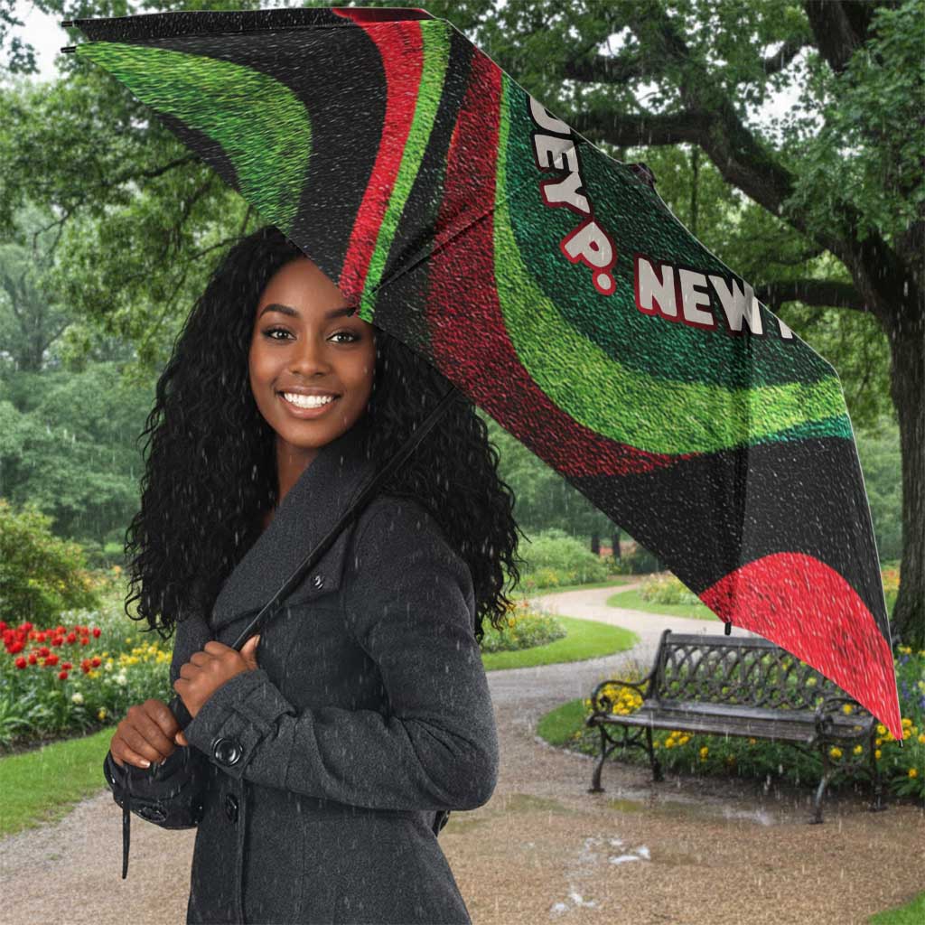 Huey P. Newton Umbrella Swirl Design Black Panther Party Symbol Revolutionary Tribute - Wonder Print Shop
