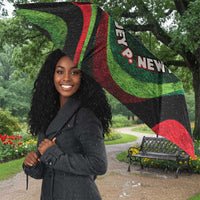 Huey P. Newton Umbrella Swirl Design Black Panther Party Symbol Revolutionary Tribute - Wonder Print Shop