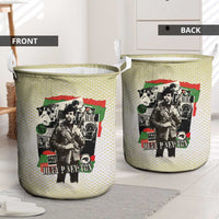 Huey P. Newton Laundry Basket Black Panther Collage Design Civil Rights Movement Theme Revolutionary Tribute - Wonder Print Shop