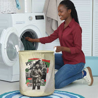 Huey P. Newton Laundry Basket Black Panther Collage Design Civil Rights Movement Theme Revolutionary Tribute - Wonder Print Shop
