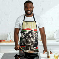 Huey P. Newton Apron Black Panther Collage Design Civil Rights Movement Theme Revolutionary Tribute - Wonder Print Shop