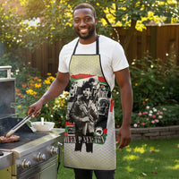 Huey P. Newton Apron Black Panther Collage Design Civil Rights Movement Theme Revolutionary Tribute - Wonder Print Shop