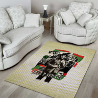 Huey P. Newton Area Rug Black Panther Collage Design Civil Rights Movement Theme Revolutionary Tribute - Wonder Print Shop