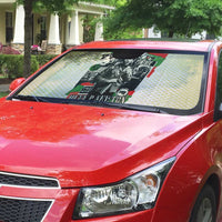 Huey P. Newton Auto Sun Shade Black Panther Collage Design Civil Rights Movement Theme Revolutionary Tribute - Wonder Print Shop