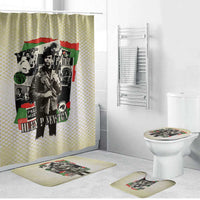 Huey P. Newton Bathroom Set Black Panther Collage Design Civil Rights Movement Theme Revolutionary Tribute - Wonder Print Shop