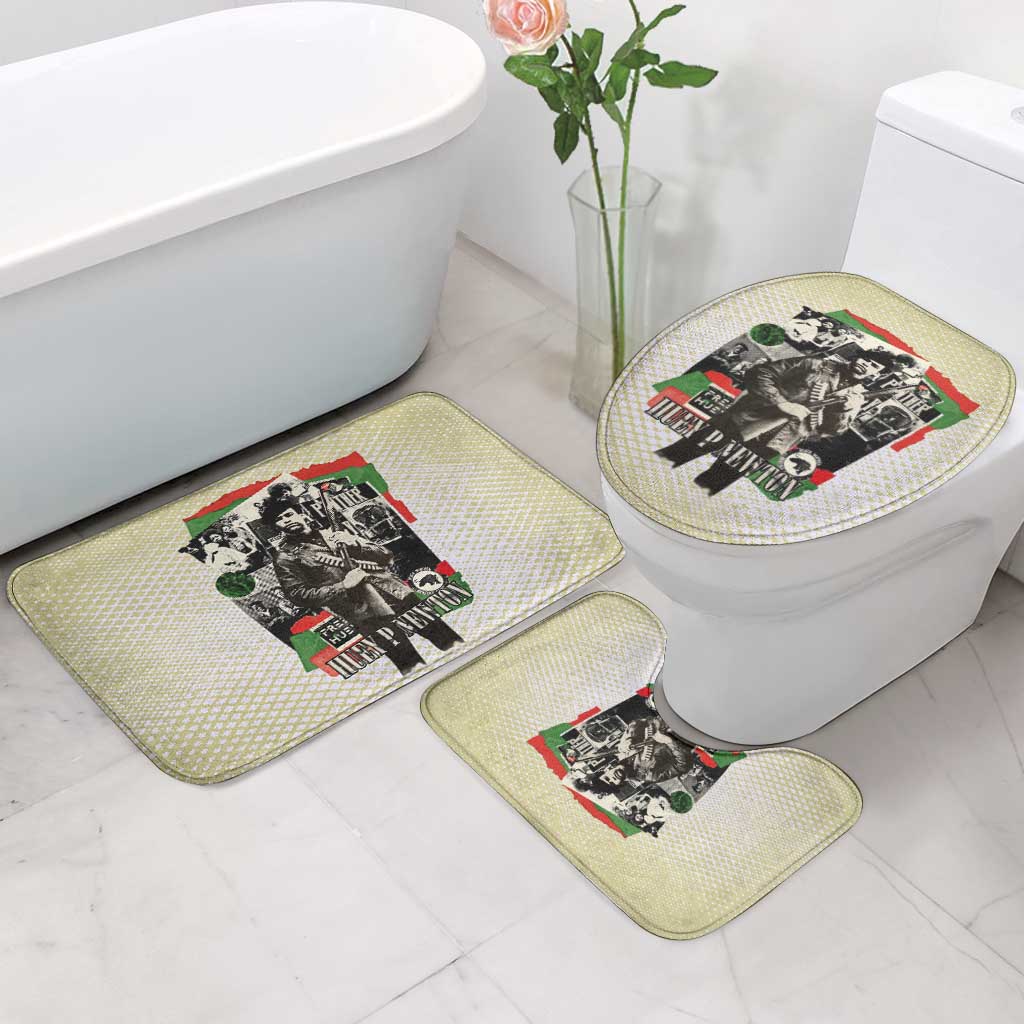 Huey P. Newton Bathroom Set Black Panther Collage Design Civil Rights Movement Theme Revolutionary Tribute - Wonder Print Shop