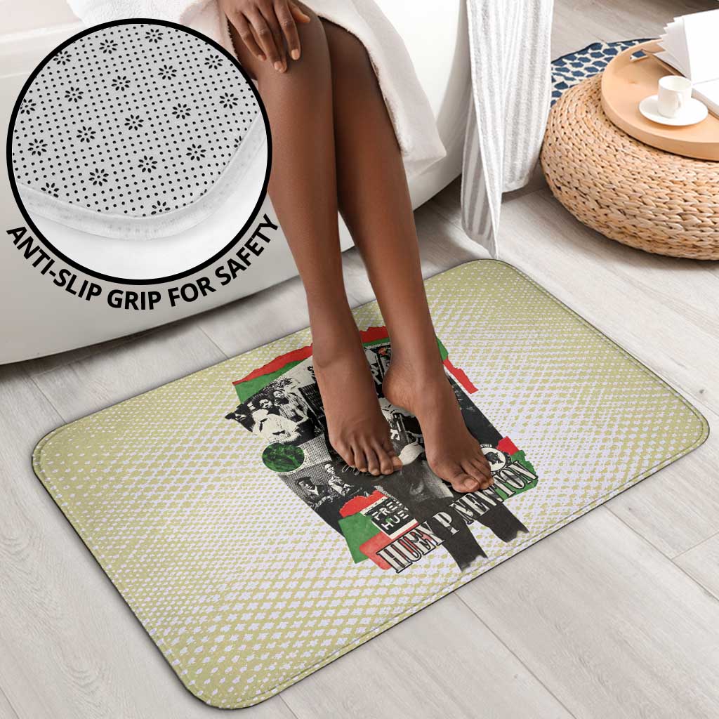 Huey P. Newton Bathroom Set Black Panther Collage Design Civil Rights Movement Theme Revolutionary Tribute - Wonder Print Shop