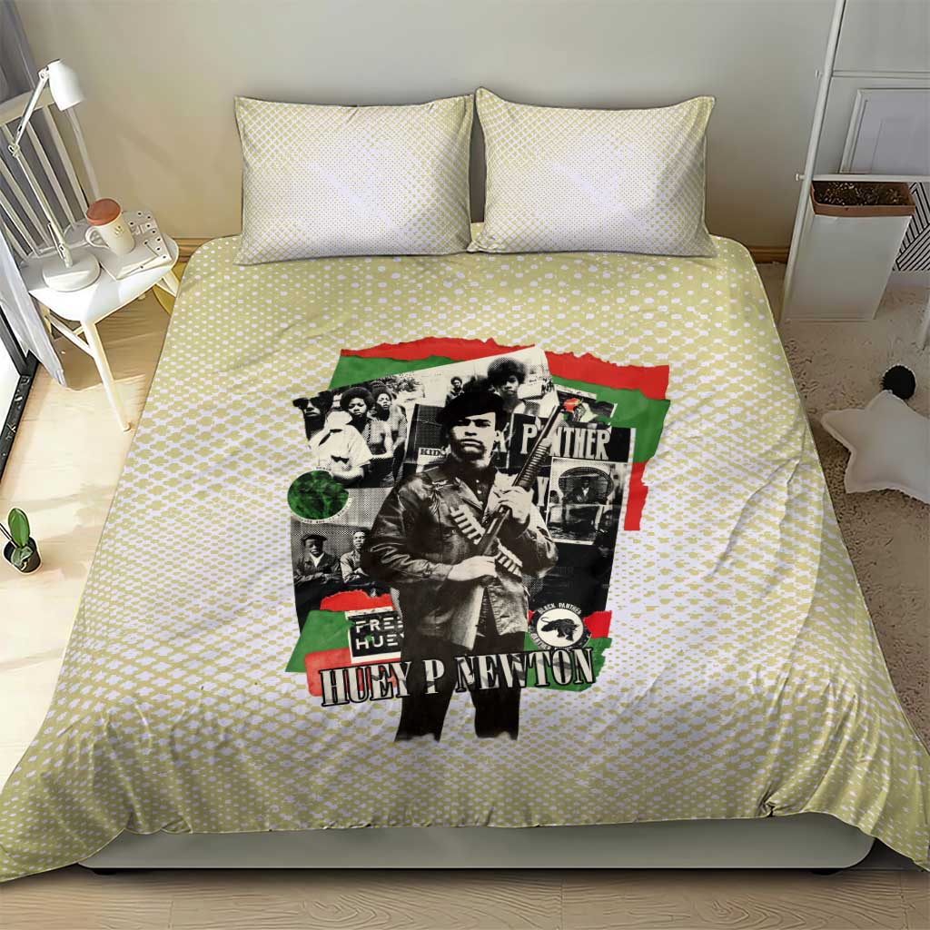 Huey P. Newton Bedding Set Black Panther Collage Design Civil Rights Movement Theme Revolutionary Tribute - Wonder Print Shop