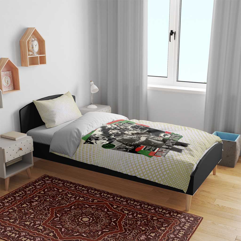 Huey P. Newton Bedding Set Black Panther Collage Design Civil Rights Movement Theme Revolutionary Tribute - Wonder Print Shop