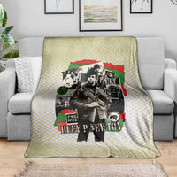 Huey P. Newton Blanket Black Panther Collage Design Civil Rights Movement Theme Revolutionary Tribute - Wonder Print Shop