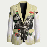 Huey P. Newton Blazer Black Panther Collage Design Civil Rights Movement Theme Revolutionary Tribute - Wonder Print Shop