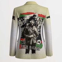 Huey P. Newton Blazer Black Panther Collage Design Civil Rights Movement Theme Revolutionary Tribute - Wonder Print Shop