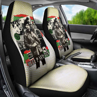 Huey P. Newton Car Seat Cover Black Panther Collage Design Civil Rights Movement Theme Revolutionary Tribute - Wonder Print Shop