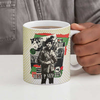 Huey P. Newton Ceramic Mug Black Panther Collage Design Civil Rights Movement Theme Revolutionary Tribute - Wonder Print Shop