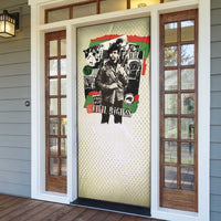 Huey P. Newton Door Cover Black Panther Collage Design Civil Rights Movement Theme Revolutionary Tribute - Wonder Print Shop