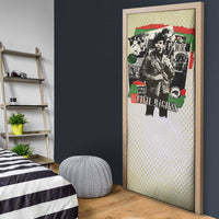 Huey P. Newton Door Cover Black Panther Collage Design Civil Rights Movement Theme Revolutionary Tribute - Wonder Print Shop