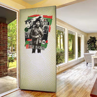 Huey P. Newton Door Cover Black Panther Collage Design Civil Rights Movement Theme Revolutionary Tribute - Wonder Print Shop