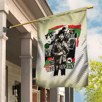 Huey P. Newton Garden Flag Black Panther Collage Design Civil Rights Movement Theme Revolutionary Tribute - Wonder Print Shop
