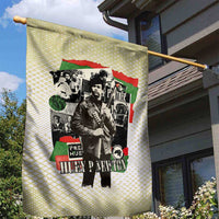 Huey P. Newton Garden Flag Black Panther Collage Design Civil Rights Movement Theme Revolutionary Tribute - Wonder Print Shop