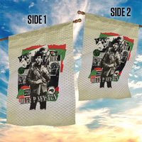 Huey P. Newton Garden Flag Black Panther Collage Design Civil Rights Movement Theme Revolutionary Tribute - Wonder Print Shop
