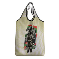 Huey P. Newton Grocery Bag Black Panther Collage Design Civil Rights Movement Theme Revolutionary Tribute - Wonder Print Shop