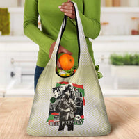 Huey P. Newton Grocery Bag Black Panther Collage Design Civil Rights Movement Theme Revolutionary Tribute - Wonder Print Shop