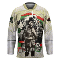 Huey P. Newton Hockey Jersey Black Panther Collage Design Civil Rights Movement Theme Revolutionary Tribute - Wonder Print Shop