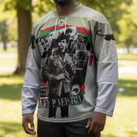Huey P. Newton Hockey Jersey Black Panther Collage Design Civil Rights Movement Theme Revolutionary Tribute - Wonder Print Shop