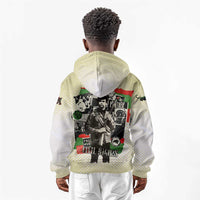 Huey P. Newton Kid Hoodie Black Panther Collage Design Civil Rights Movement Theme Revolutionary Tribute - Wonder Print Shop