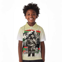 Huey P. Newton Kid Polo Shirt Black Panther Collage Design Civil Rights Movement Theme Revolutionary Tribute TS04