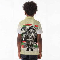 Huey P. Newton Kid Polo Shirt Black Panther Collage Design Civil Rights Movement Theme Revolutionary Tribute TS04